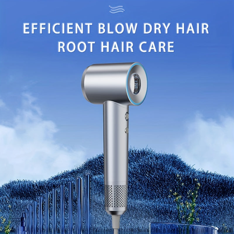 2023 New Digital Display Real-time Temperature Monitoring Hair Dryer, Hair Dryer, Magnetic Nozzle, Water Ion Hair Care, Hair Protection Hair Dryer, 110,000 High Speed Motor Bass Hair Dryer