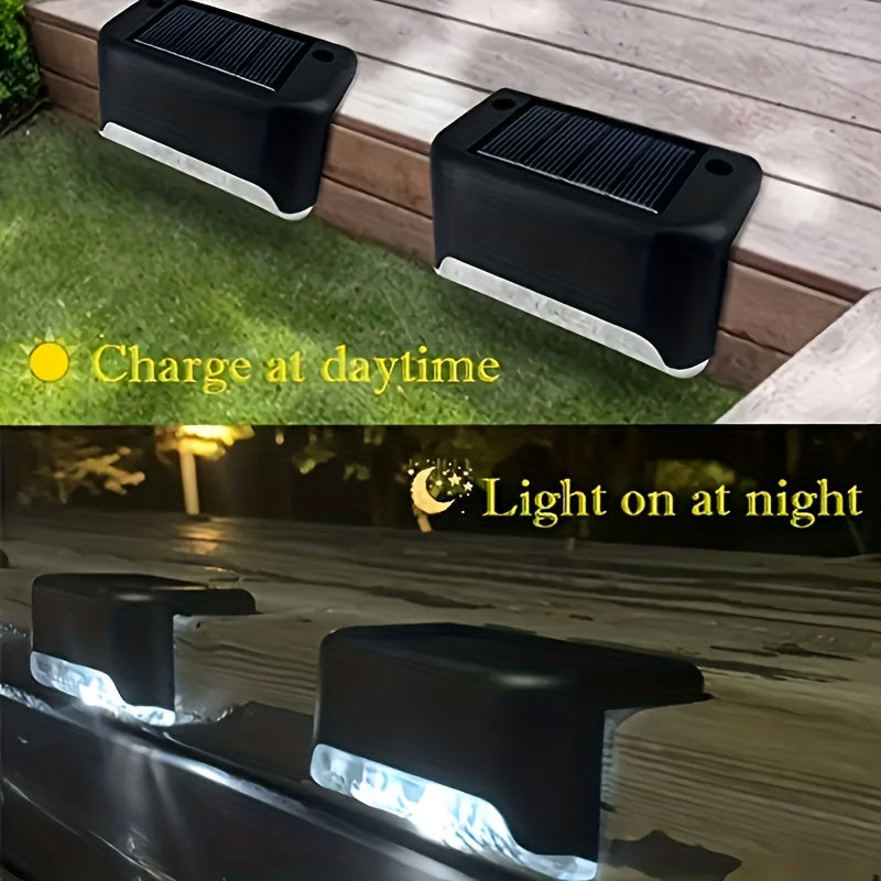 8 Packs Solar Deck Lights - Brighten Up Your Outdoor Space with Waterproof LED Lights for Deck, Step, Rail, Wall, Patio, Garden, Stairs, Yard, Villa Driveway Path (White/Warm Light)