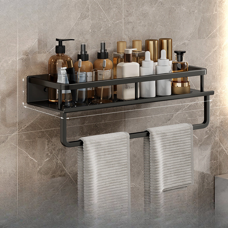 1pc Multifunctional Bathroom Storage Rack, Wall Vanity Storage Rack, Cosmetic Storage Shelf Towel Rack, Suitable For Bathroom Item Storage