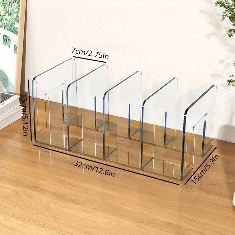 1pc Clear Closet Bag Storage Dividers Rack, Detachable Cupboard Shelf, Practical Book Dividers, Suitable For Closet, Bathroom, Office, L Organizer Storage Shelves, Space Saving Storage Organizer For Home, Dorm, Office,