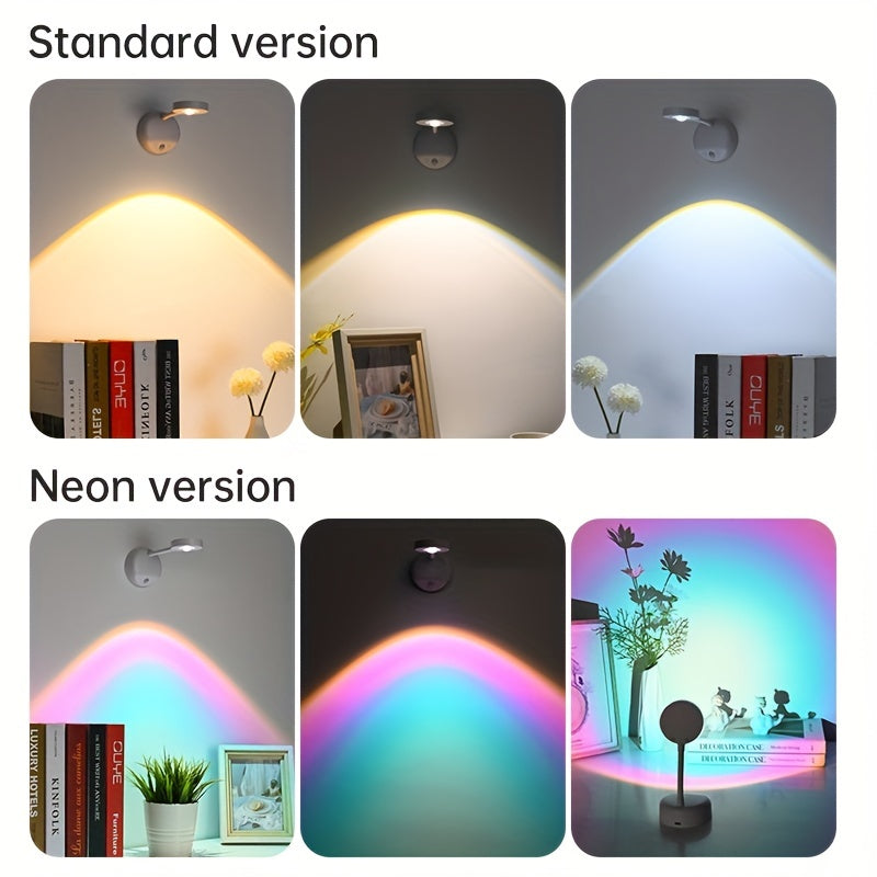 1pc Rechargeable Motion Sensor LED Wall Light, Wireless Wall Monted Night Light, Battery Powered Induction Wall Lamp For Gallery,StairsHallwayCorridorLiving Room And Bedroom Decor