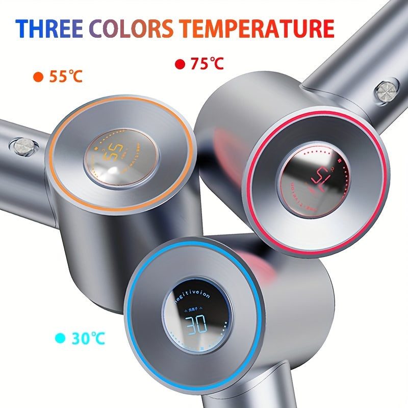 2023 New Digital Display Real-time Temperature Monitoring Hair Dryer, Hair Dryer, Magnetic Nozzle, Water Ion Hair Care, Hair Protection Hair Dryer, 110,000 High Speed Motor Bass Hair Dryer