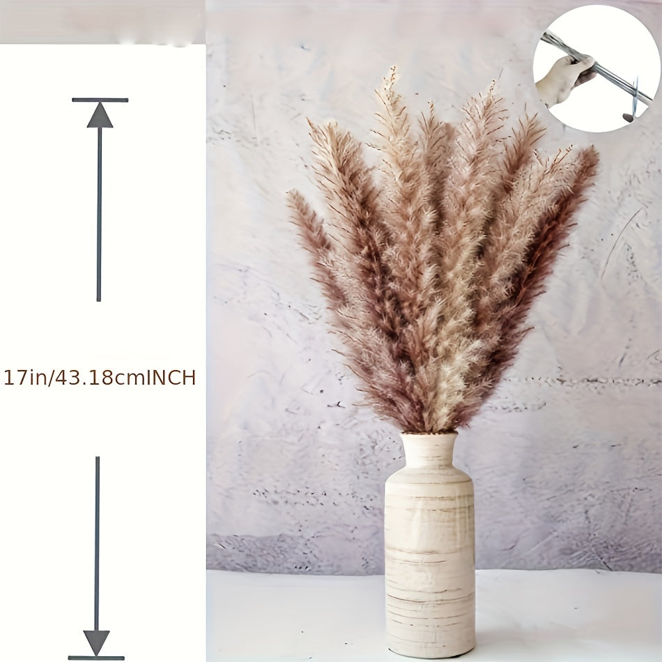 110pcs, Dried Pampas Grass Bouquet - DIY Dining Table Christmas Halloween Thanksgiving Autumn Harvest Decoration