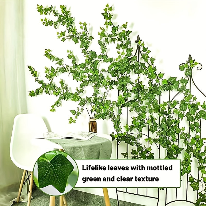 6pcs Fake Vines，82in For Room Decor, Artificial Ivy Greenery Garland Fake Leaves Hanging Plants Vine For Bedroom，Aesthetic Wedding Party Garden Greenery Decor