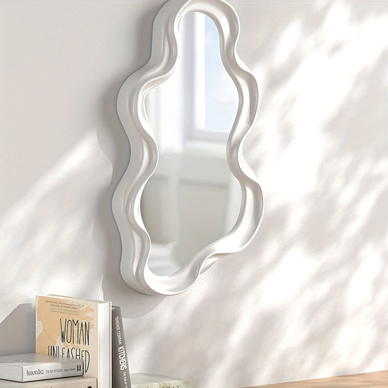 1PC Cloud Shape Mirror Wall Hanging Mirror Livingroom Decor Irregular Makeup Tabletop Mirror Girl Vanity Mirror Toilet Hanging Beauty Mirror