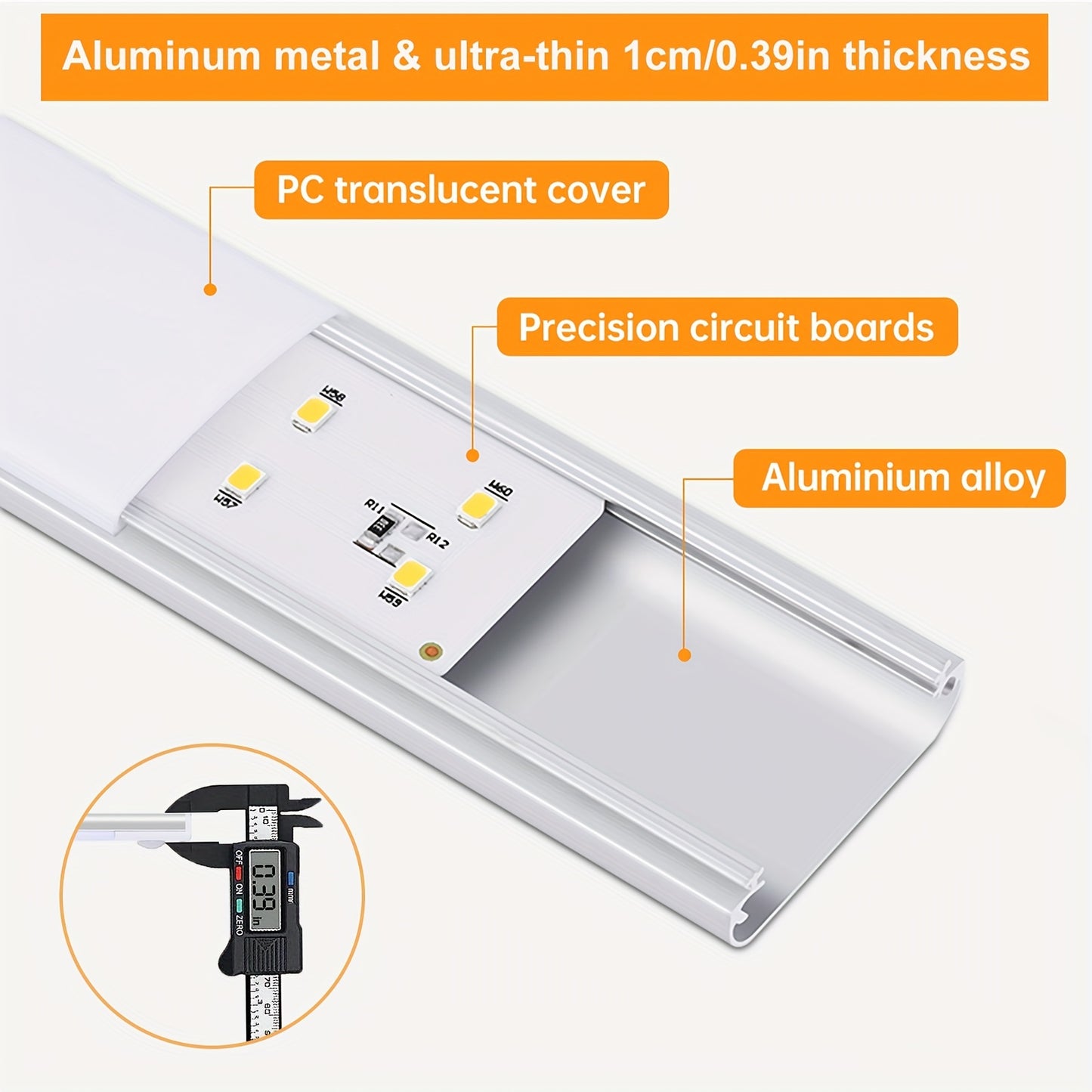 1pc LED Motion Sensor Cabinet Light, Under Counter Closet Lighting, Wireless  Magnetic USB Rechargeable Kitchen Night Lights, Battery Powered Operated Light For Wardrobe Closets Cabinet Cupboard Stairs Corridor Shelf  3.9" Or 7.9"