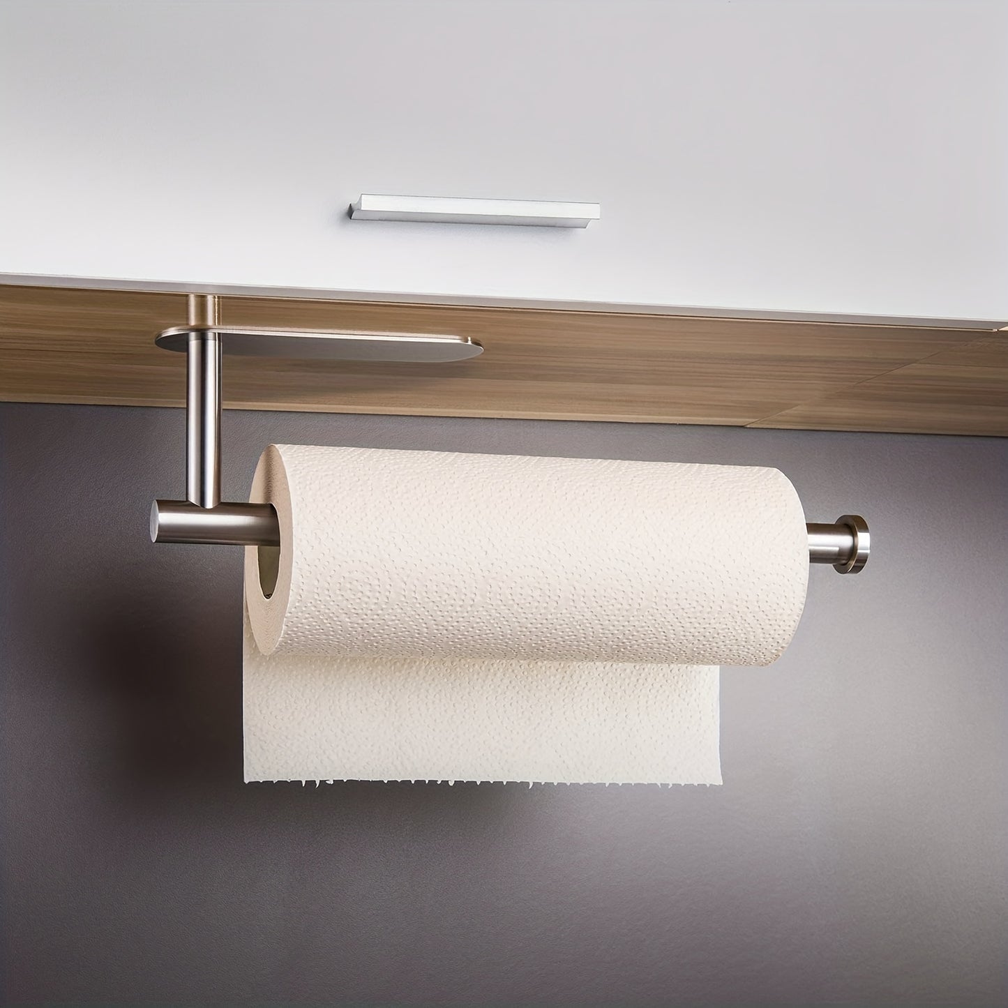 1pc Durable Self-Adhesive Tissue Holder For Under Cabinet, Bathroom, And Kitchen - Easy Installation, No Drilling Required - Keep Your Bathroom And Kitchen Organized And Clean