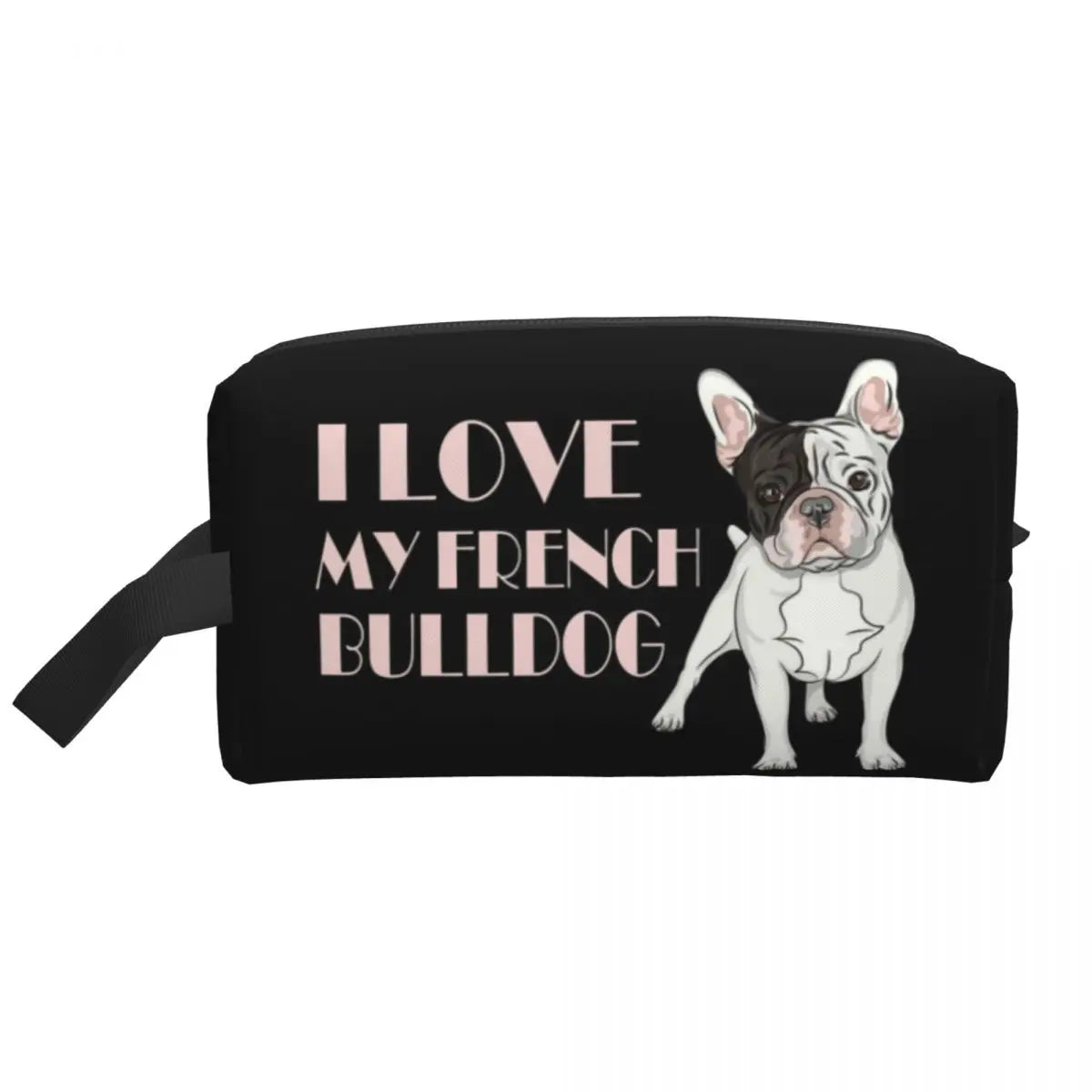 French Bulldog Makeup Bag Women Travel Cosmetic Organizer Kawaii Pet Puppy Dog Animal Frenchie Storage Toiletry Bags