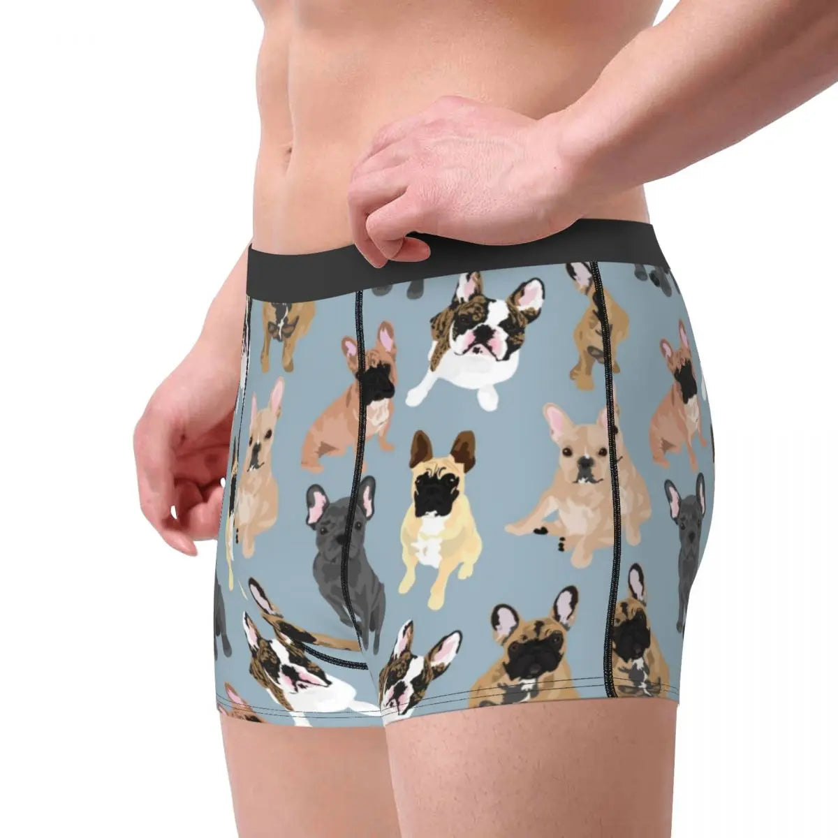 Novelty Boxer Frenchie French Bulldog Shorts Panties Man Underwear Animal Dog Breathable Underpants for Male Plus Size