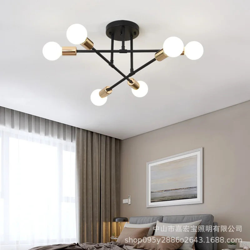 Modern Creative Ceiling Lamps Lighting Warm and Romantic Golden Bedroom Modern Minimalist Personality Living Room Dining Room