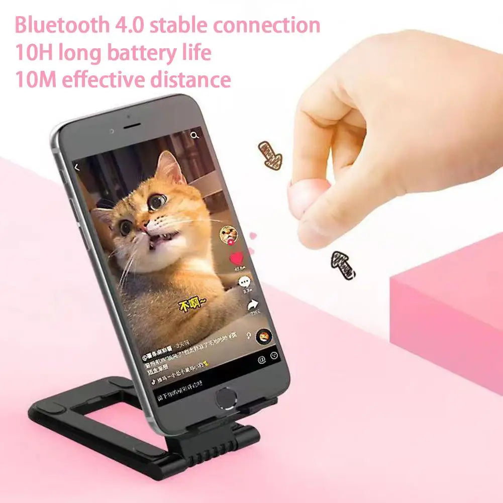 Bluetooth Mobile Phone Remote Control Ring Fingertip Video Controller for Tiktok Short Video Page Flipping Browsing Device