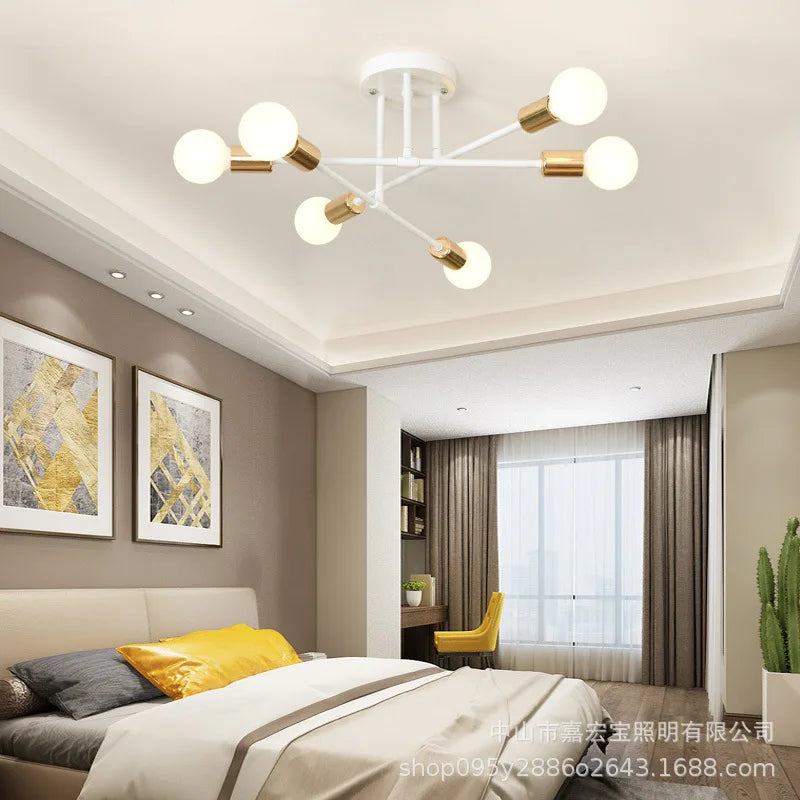 Modern Creative Ceiling Lamps Lighting Warm and Romantic Golden Bedroom Modern Minimalist Personality Living Room Dining Room