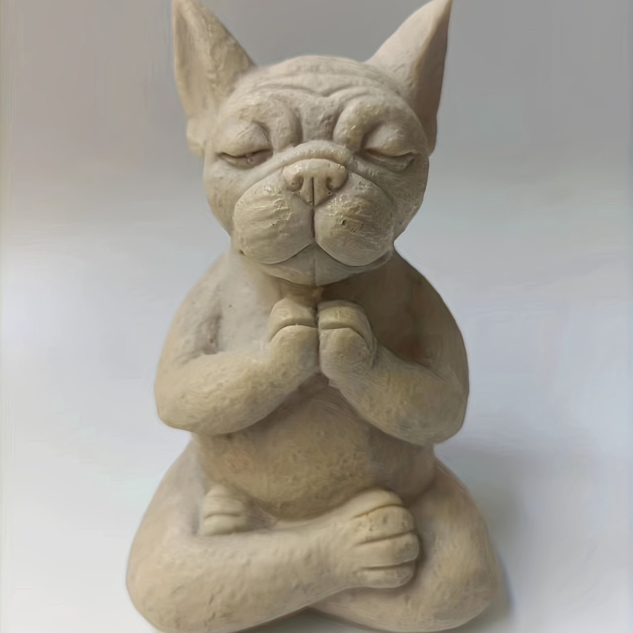 1pc French Bulldog Resin Statue, Meditating Sitting French Bull Dog Decoration, Yoga Dog Resin Craft For Garden Lawn Yard Porch Patio Home Decor