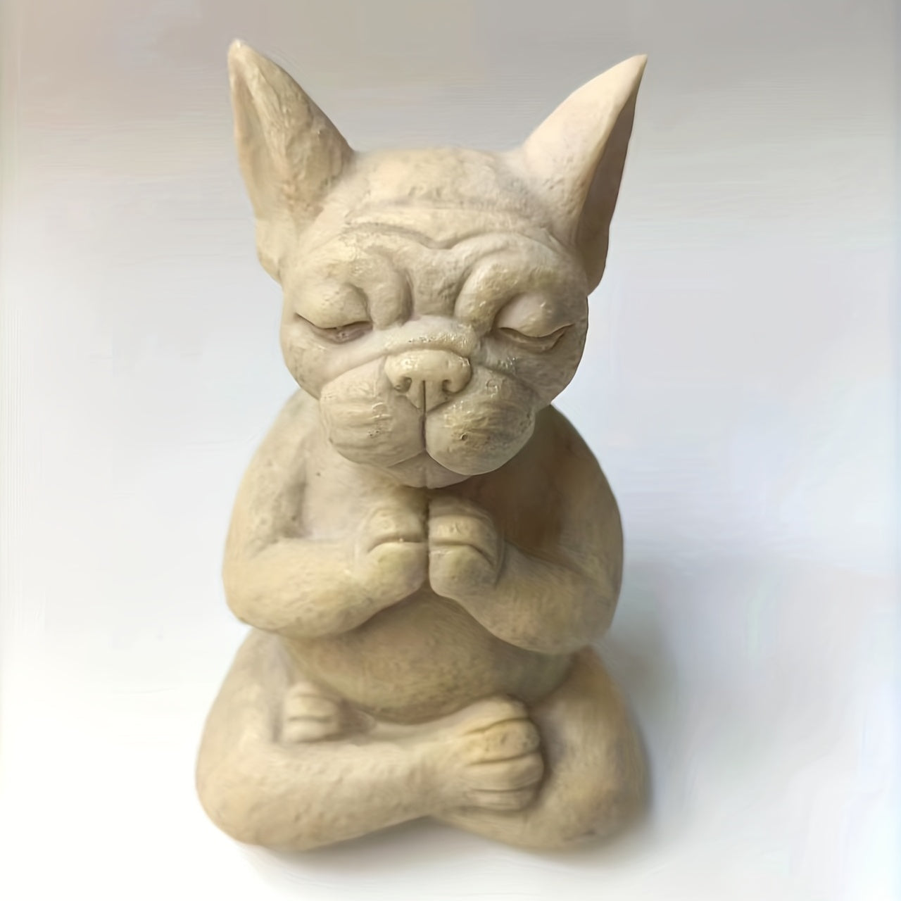 1pc French Bulldog Resin Statue, Meditating Sitting French Bull Dog Decoration, Yoga Dog Resin Craft For Garden Lawn Yard Porch Patio Home Decor