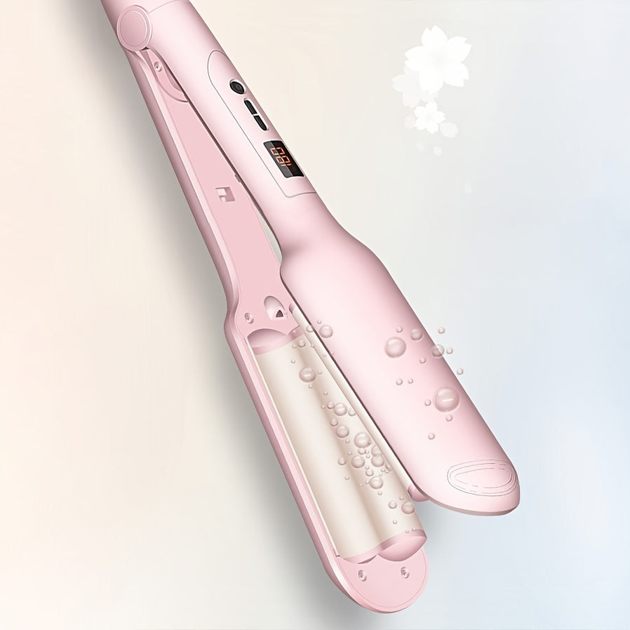 Ceramic Tourmaline Hair Curling Wand with LCD Temperature Display - Anion Technology, 248°F-392°F, 60 Minute Auto Shut-Off, 17 Temperature Settings for Salon-Quality Curls