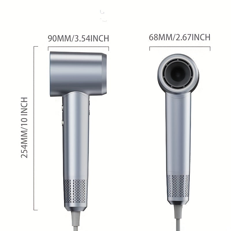 2023 New Digital Display Real-time Temperature Monitoring Hair Dryer, Hair Dryer, Magnetic Nozzle, Water Ion Hair Care, Hair Protection Hair Dryer, 110,000 High Speed Motor Bass Hair Dryer