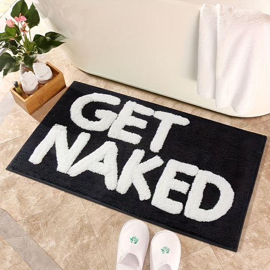 1pc, Letter Absorbent Non-slip Bathroom Floor Mat, Aesthetic Bathroom Mat, Non-slip Indoor Mat, Floor Mat, Doormat, Home Decor Room Decor