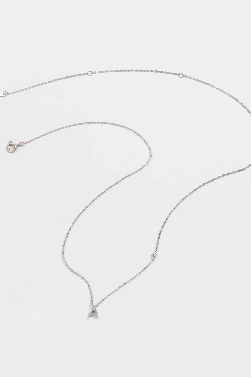 A To F Zircon 925 Sterling Silver Necklace