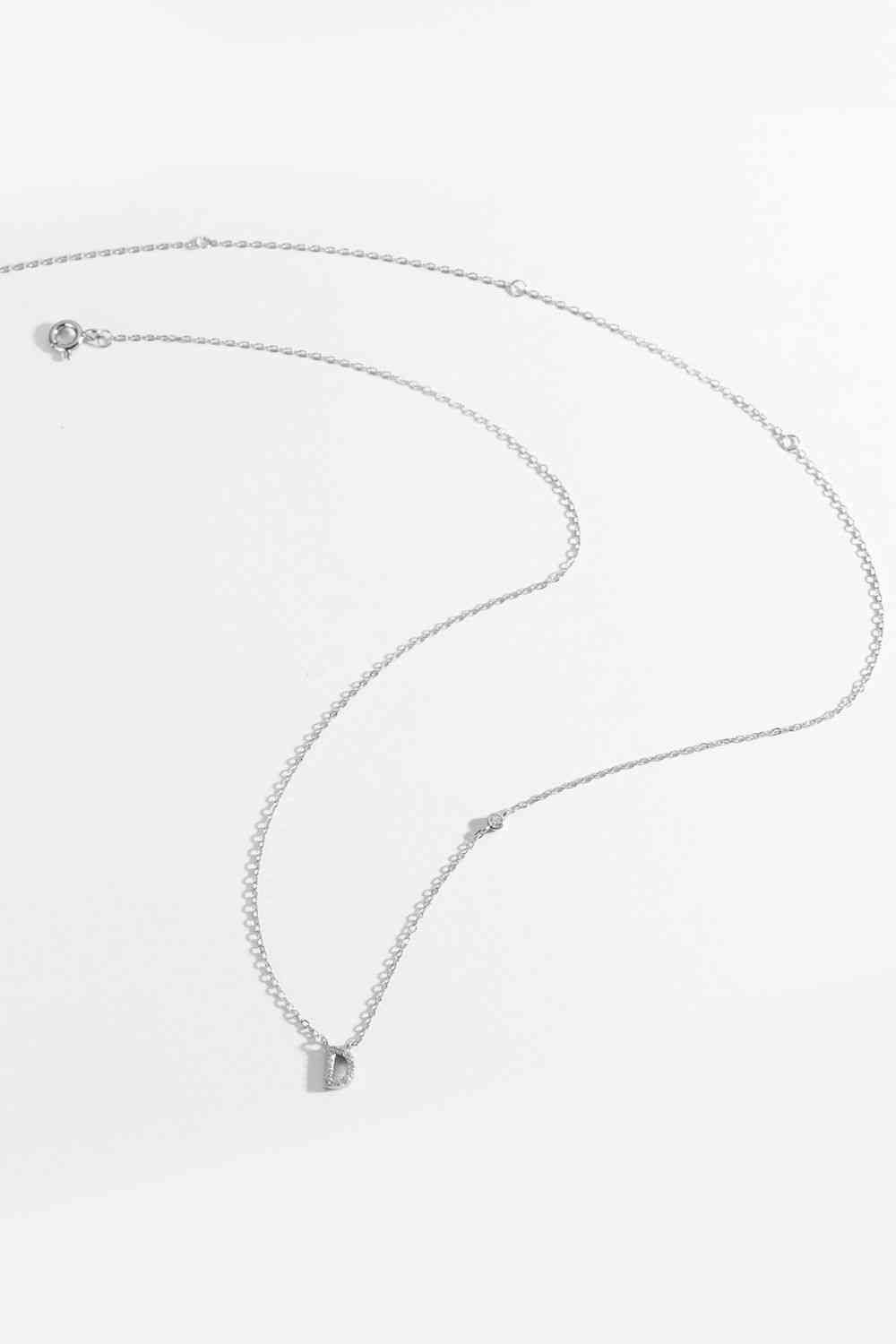 A To F Zircon 925 Sterling Silver Necklace