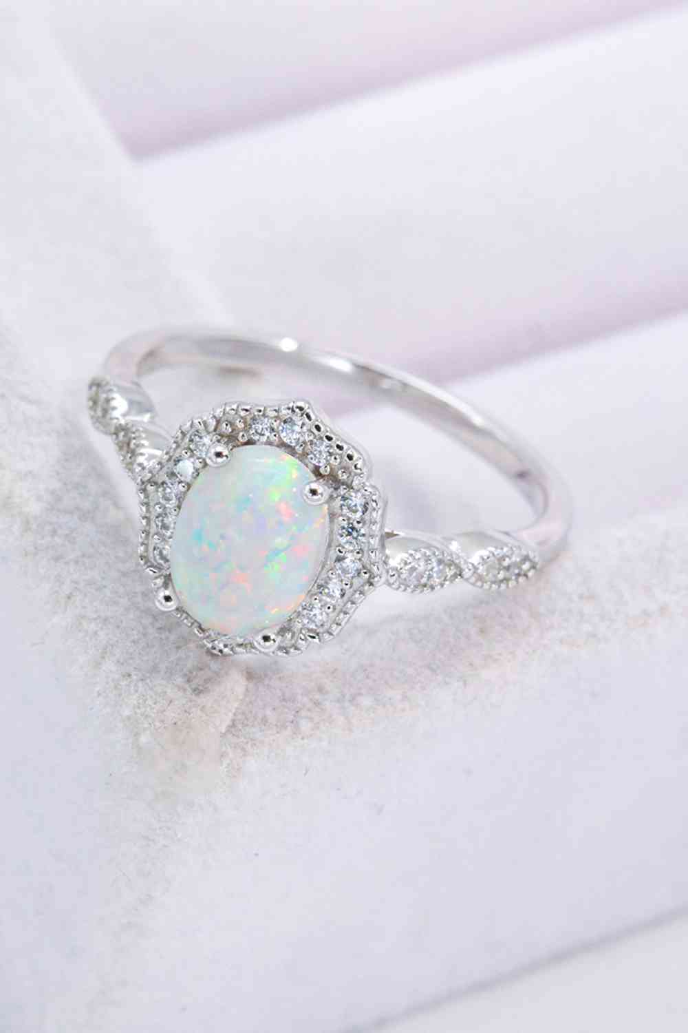 Just For You 925 Sterling Silver Opal Ring