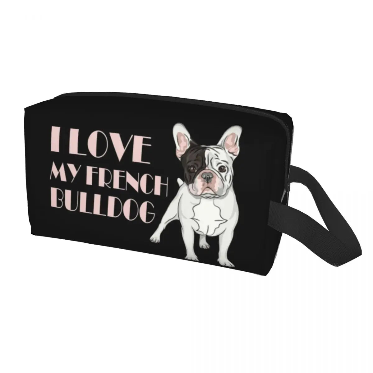 French Bulldog Makeup Bag Women Travel Cosmetic Organizer Kawaii Pet Puppy Dog Animal Frenchie Storage Toiletry Bags