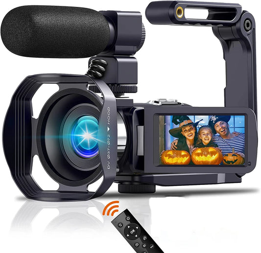 4K Professional Camcorder WIFI Digital Video Camera For Tiktok Youtube Streaming Vlog Recorder Time Webcam Stabilizer Videcam