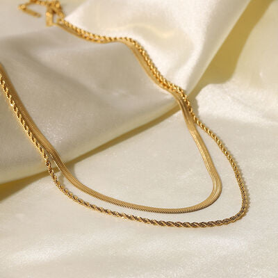 18K Gold-Plated Double-Layered Necklace