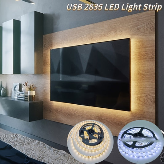 LED Strip Light 19.69-196.85inch 2835 SMD Living Room Ceiling Luces Flexible USB TV Background Lighting Decorative Light DC5V