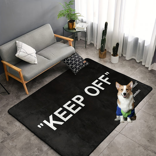 1pc, Home Living Room Rug, Keep Off Printed Floor Mat, Relieve Visual Fatigue Non-slip Anti-fouling Floor Mat, Flannel Super Soft Living Room Rug Crawling Mat For Indoor Living Room, Bedroom, Play House, Home Decor Room Decor