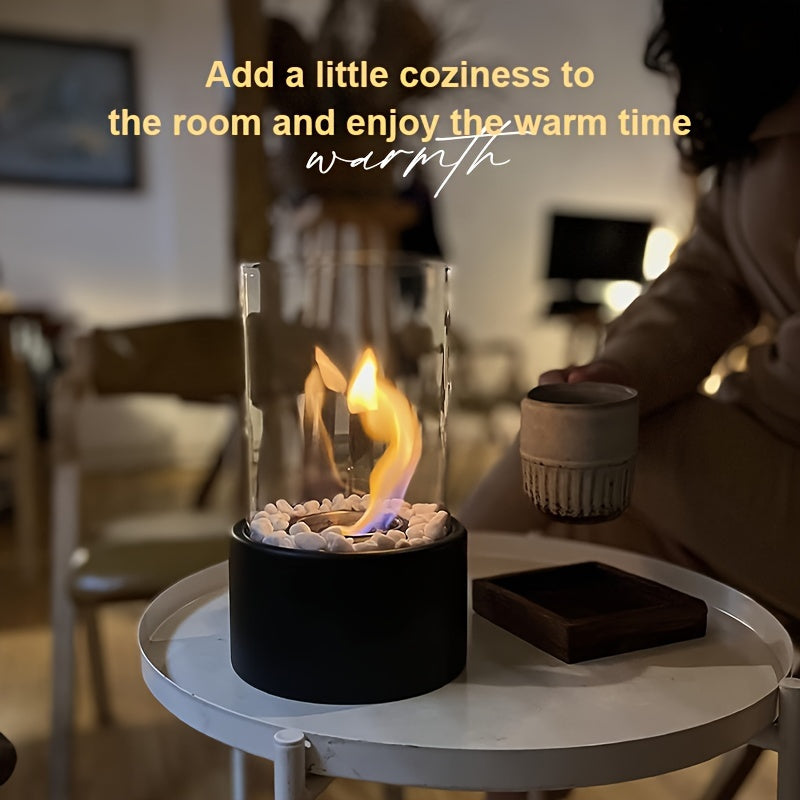 1pc Outdoor Tabletop Heater, Tabletop Portable Ethanol Fireplace Desktop Alcohol Fire Pit Smokeless Bio Household Mini Fire Bowl Thanksgiving Halloween Christmas Gift Winter Accessories Home Decor